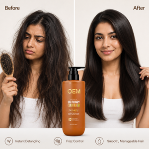Acondicionador Capilar Hidratante Personalizado con Aceite de Argán y Proteína de Seda, Control del Frizz, Acondicionador Suavizante para el Cuidado del Cabello en Salón - Product Image 1