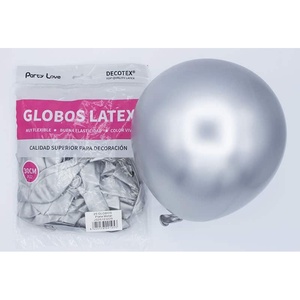Party Love Latex <b>Balloons</b> 30cm Silver Metallic For <b>Decoration</b> - Product Image 1
