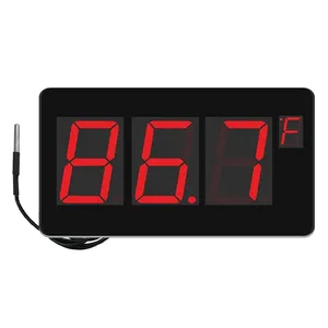 Thermomètre mural numérique extérieur avec capteur de température, commutateur Celsius/Fahrenheit, alarme de surchauffe pour piscine - Product Image 2