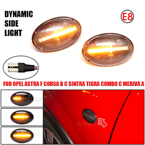 Feux de position latéraux dynamiques séquentiels pour <span class=keywords><strong>Opel</strong></span> Corsa B C X01 Astra F Van/Cabrio <span class=keywords><strong>Meriva</strong></span> a Combo B C Clignotants - Product Image 5