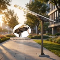 Nouvelles lampes solaires LED 2026 pour extérieur, étanches, puces 5050, haute luminosité, avec boîte à piles amovible.