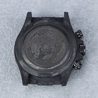 Montre squelette homme en fibre de carbone noire, best-seller, avec lunette à échelle blanche, chronographe mécanique 4130, montre de sport tendance