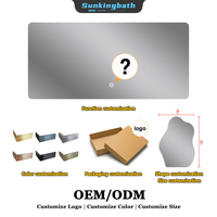3 Color Dimmable LED Bathroom Mirror Smart Anti-Fog Backlit Wall Mounted Vanity Mirror with Memory Function for Daily Makeup