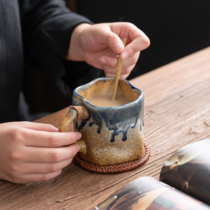 Tùy chỉnh ly Retro Nhật Bản cốc cà phê cho nhà đất sét trong chuyển động handmade gốm gốm cốc cà phê - Product Image 5