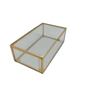 Factory Direct Sale Glass Decorative Box Wedding Special Glass Display Box Size Customization