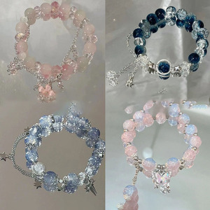 Braccialetto Floreale con Farfalle e Perline, con Cristalli INS Popcorn, Motivo Numerico di Tendenza, <span class=keywords><strong>Gioielli</strong></span> da Donna alla Moda per Anniversario - Product Image 4