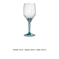 Verre à vin blanc Florian bleu 38 cl H 20,8 cm Ø 8,2 cm Bormioli Rocco
