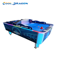 Table de hockey sur air incurvée, machine de jeu d'arcade d'intérieur, garantie 1 an