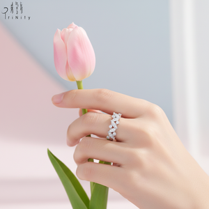 Anillo de Diamantes Naturales de Oro Blanco Sólido de 18K de Alta Calidad, Estilo Vintage, con Filigrana Antigua, para Compromiso o Boda, para Mujer - Product Image 6