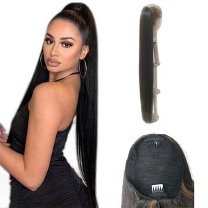 Nouveautés En Gros <span class=keywords><strong>Cheveux</strong></span> Synthétiques Soyeux 36 Pouces Yaki Lisses, Extension <span class=keywords><strong>de</strong></span> <span class=keywords><strong>Cheveux</strong></span> Postiche <span class=keywords><strong>Queue</strong></span> <span class=keywords><strong>de</strong></span> <span class=keywords><strong>Cheval</strong></span> à Cordon, Longue Taille - Product Image 1