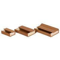 Ensemble de 3 boîtes rondes en bambou écologiques multifonctionnelles pour bijoux, colliers, chocolats, bonbons, sachets de thé, charbon de bois
