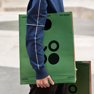 Túi giấy kraft dùng một lần, sinh học phân hủy, thân thiện với môi trường, có thể tái chế, dùng đựng cà phê, bánh mì, đồ ăn mang đi, quà tặng, có tay cầm cắt khuôn - Product Image 3