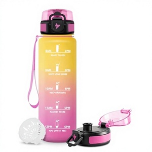 Bouteille d'eau sport réutilisable SF avec logo personnalisé, sans BPA, à hydrogène Kangen, violette, 1000 ml, en plastique Tritan, pour les voyages - Product Image 3