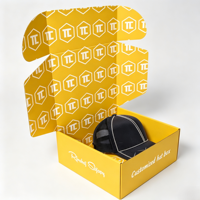 Caja de Sombreros Negra de Alta Gama con Logotipo Personalizado, Caja de Regalo de Sombreros Fedora con Asa para Pequeñas Empresas