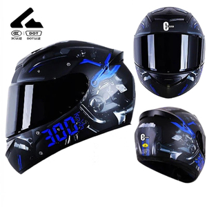 Casque de <span class=keywords><strong>moto</strong></span> intégral de course en ABS à vente chaude en gros 2025 avec visière double taille XL certifié DOT - Product Image 2