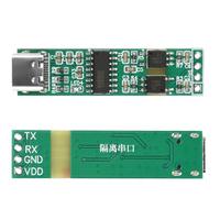 UART CH340 Isolasi Kecepatan Tinggi USB ke Port Serial TTL Modul Isolasi Optoelektronik Antarmuka Tipe C 3.3V/5V
