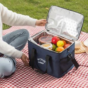 กระเป๋าเก็บความเย็นแบบพกพา อลูมิเนียมฟอยล์กันความร้อน กันน้ำ พร้อมซิปปิด  รับผลิตตามสั่งขายส่ง - Product Image 4
