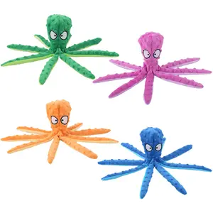 2024 Pet Plush Squeaky Octopus Dog Puzzle Bite Resistant Vocal Toy