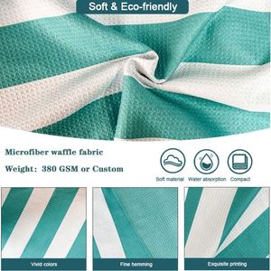 Custom Printed <b>Microfiber</b> Waffle Sand-Free <b>Beach</b> <b>Towel</b> 80x160cm Quick-Dry Ultra Lightweight <b>Beach</b> <b>Towel</b> - Product Image 4
