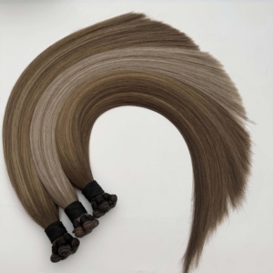 Extensiones de Cabello Humano Virgen y Natural Liso Genius Tejidas a Mano al por Mayor para Mujeres de Proveedores de Cabello en 2025 - Product Image 2