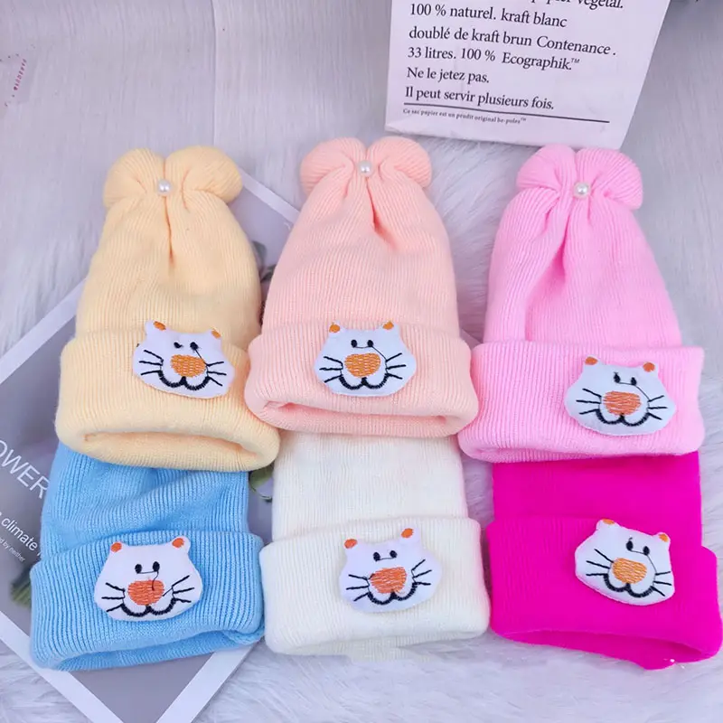 Großhandel Baby Hüte Klassische Kleinkind Mütze Winter mütze für Jungen Mädchen Baby Kinder Mützen Stricken Winter Weiche Warme Hüte