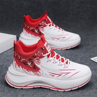 Chaussures de basket-ball à tige haute et semelle épaisse, style luxe léger, baskets décontractées polyvalentes