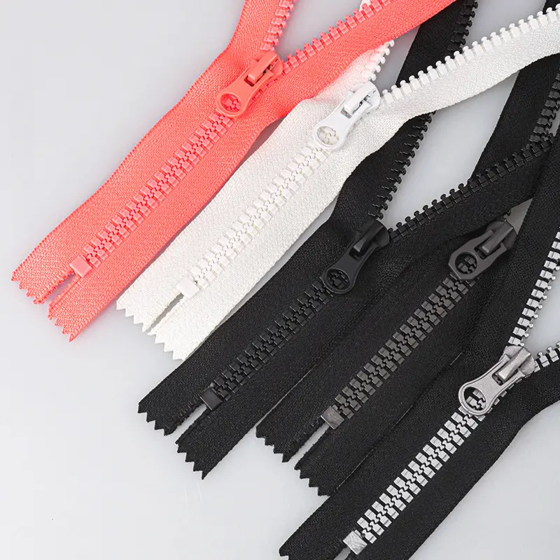 Eco-friendly vislon zipper long chain #3 #5 #8 close-end zip colorful high quality plastic resin zipper for clothes