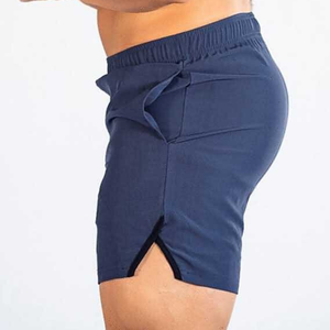 Pantalones cortos de gimnasio para hombre con logotipo personalizado, pantalones cortos de sudor de secado rápido de alta calidad, transpirables, informales, con cremallera, para deportes, Fitness, entrenamientos en la playa - Product Image 4