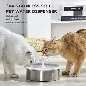 Stainless paslanmaz çelik dolaşım <span class=keywords><strong>Pet</strong></span> içme çeşmesi çiçek <span class=keywords><strong>Pet</strong></span> su besleyici su çeşmesi taze su çeşmesi kediler - Product Image 4