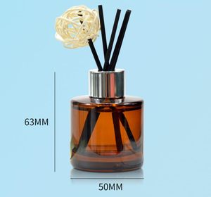 Custom 50ml 100ml 150ml 200ml Amber Clear Reed Diffuser Bottle Glass Aromatherapy Reed Diffuser Bottle <b>Set</b> With Box - Product Image 5