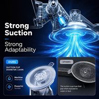 Support de toit Starlink Mini robuste à 4 ventouses, forte aspiration, ABS anti-tremblement, profil bas, toutes conditions météorologiques, pour satellite