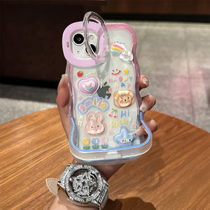 Pour iPhone16 Pro Max poupée dessin animé coque de téléphone pour iPhone15 14 Invisible Double support mignon Anti chute téléphone portable housse de protection - Product Image 4