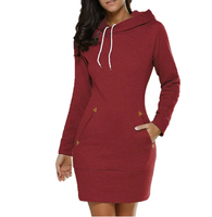 2024 femmes robe à capuche décontracté dames à manches longues pull pull pull hauts grande taille