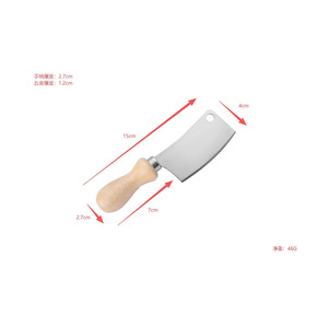 Mini Kitchen Knife Stainless Steel Oak Handle Multi Purpose For Fruit Butter Cheese 3.9 In Blade High Polish Finish - Product Image 4