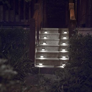 <b>Solar</b> Stainless Steel 3 LED Outdoor Wall Lamp <b>For</b> <b>Deck</b> Fence Stair <b>Lighting</b> Waterproof Light With <b>Solar</b> Panel - Product Image 3