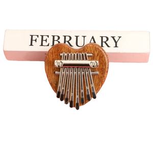 Pequeño 8 tonos Mini pulgar Piano portátil ocho tonos madera Kalimba dedo Piano música Accesorios - Product Image 4
