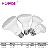 FOMSI LED R50 Type Ampoule Éclairage résidentiel en gros avec E27 E14 Base 7W 10W 12W Pas de scintillement vidéo pour chambre à coucher AC 85-265V
