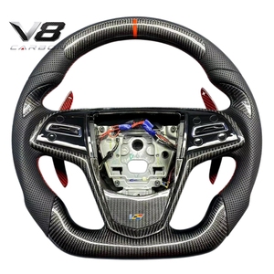 Volant sport personnalisé en fibre de carbone <span class=keywords><strong>v</strong></span>éritable V8carbon pour ATS ATSV <span class=keywords><strong>CTS</strong></span> CTSV ELR, accessoires de voiture, pièces automobiles, modification, style racing. - Product Image 4