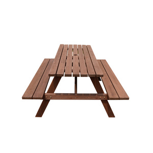 โต๊ะปิกนิกไม้สนจีนแบบใหม่ ราคาประหยัด นั่งสบาย พร้อมเก้าอี้ - Product Image 4