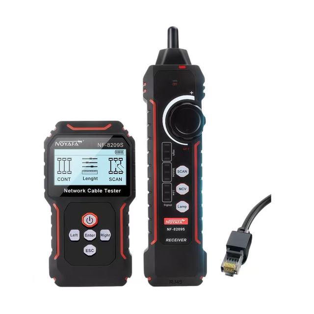 NF-8209S Network Cable Tester POE Wire Tracer LAN Ethernet Cable Length Tester with Anti-jamming Mode