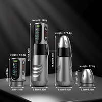 2025 Kit complet de machine de stylo de tatouage sans fil professionnel ensemble complet en acier inoxydable avec cartouche et encre de tatouage rotative