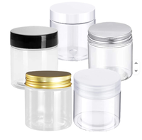 1oz 2oz 4oz 6oz 8oz 16oz 150ml 200ml Clear PET Plastic <strong>Cosmetic</strong> <strong>Jars</strong> Screw <strong>Top</strong> <strong>Lids</strong> for Powder Cream Honey Scrub Body Butter