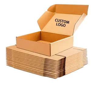 Caja de papel plegable de transporte de gran venta, reciclable, resistente a explosiones, caja de papel corrugado de alta resistencia, personalizable