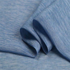 Tela <span class=keywords><strong>de</strong></span> lino <span class=keywords><strong>de</strong></span> seda suave transpirable cáñamo 50% seda 50% Lino grano transparente impresión fina teñida para vestido velo encaje - Product Image 6