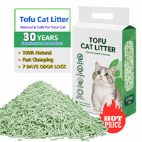 Litière pour chat en tofu en gros, biodégradable, 99 % sans poussière, marque privée, OEM, contrôle des odeurs