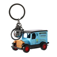 Llavero Colgante Creativo Retro de Coche Clásico, Modelo de Coche Metálico Simulado para Mochila Escolar, Pequeño Regalo al por Mayor