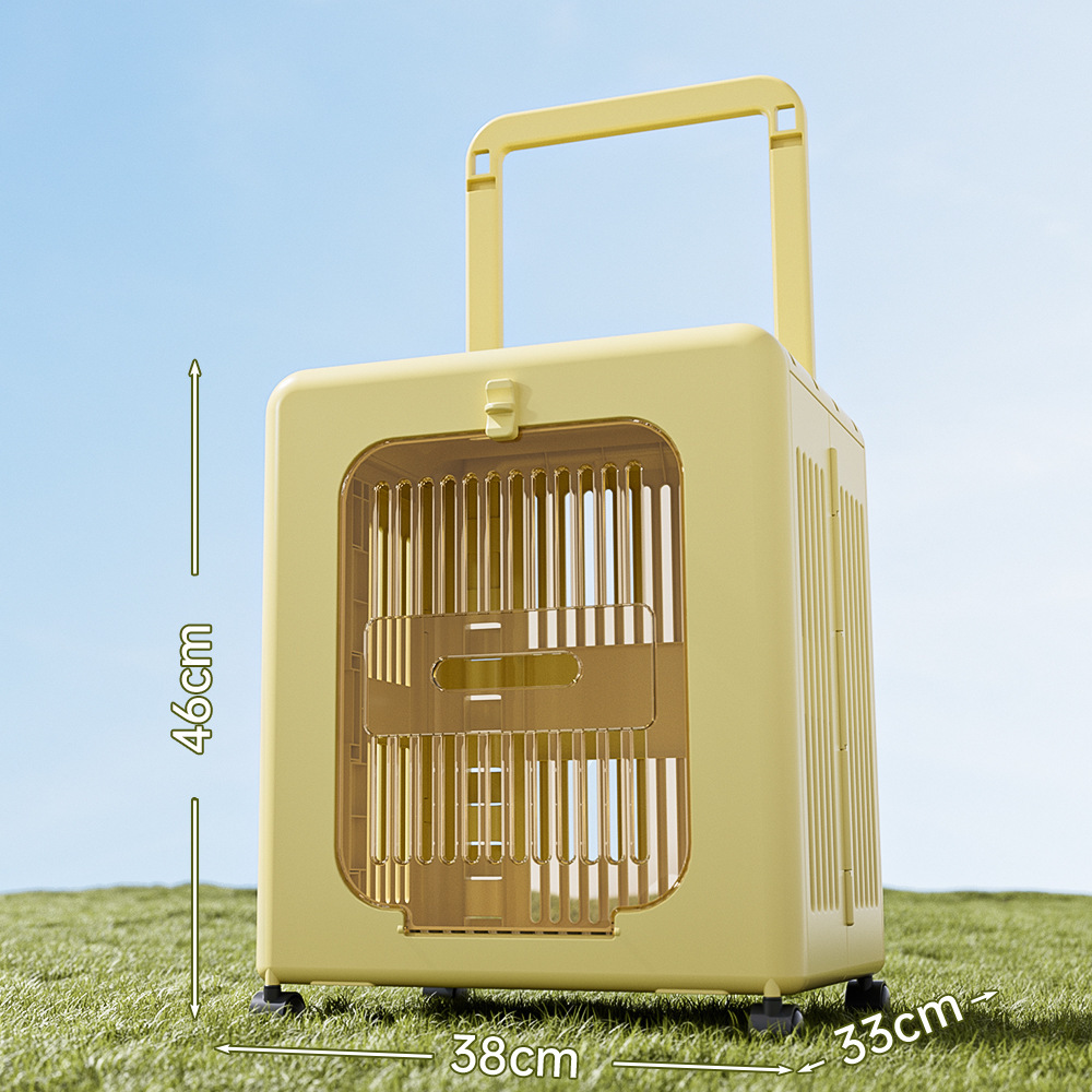 Cream Yellow [75cm Extra Large Space] Super Breathable Pet Suitcase