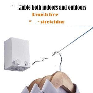 Sèche-<span class=keywords><strong>linge</strong></span> rétractable en acier inoxydable de 4,2 m pour intérieur et extérieur, à suspendre au mur, extensible, pour laver les vêtements, ligne de séchage rétractable - Product Image 4