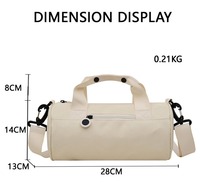 Logo personnalisé unisexe week-end Duffle Sport Yoga Sac de voyage en nylon durable Mini Barrel Duffel Bag Sac d'entraînement pour dames