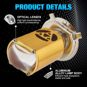 Accesorios para motocicletas, repuestos para motocicletas H4 BA20D P45T 2000LM 35W 6500K, Bombilla de faro LED Plug and Play, luz LED para motocicleta H4 - Product Image 6